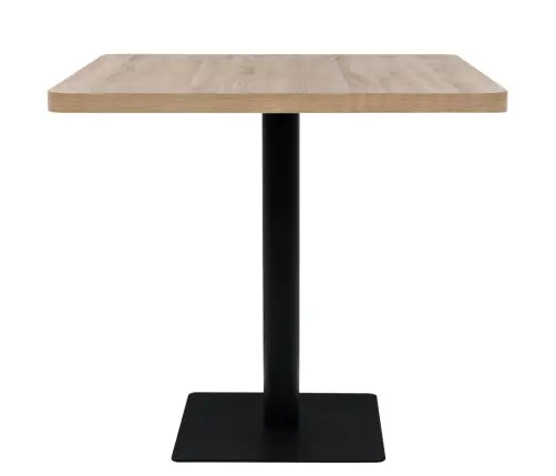 Bistro Galds, 80X80X75Cm, Kvadrātveida, Mdf, Tērauds, Ozolkoka Vidaxl