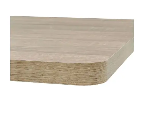 Bistro Galds, 80X80X75Cm, Kvadrātveida, Mdf, Tērauds, Ozolkoka Vidaxl