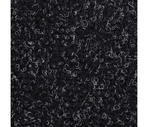 Kāpņu Paklājiņi, Pašlīmējoši, 15 Gab., 56X17X3 Cm, Melni, Pusapaļi Vidaxl