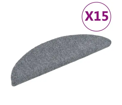 Isekleepuvad Trepimatid, 15 Tk, 56 X 17 X 3 cm Helehall, Poolringikujulised