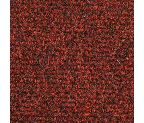 Kāpņu Paklājiņi, Pašlīmējoši, 15 Gab., 56X17X3 Cm, Bordo Sarkani, Pusapaļi Vidaxl