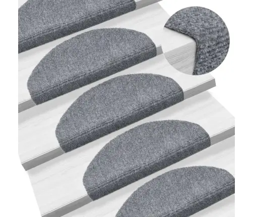 Isekleepuvad Trepimatid, 15 Tk, 65 X 21 X 4 cm Helehall, Poolringikujulised, Suured