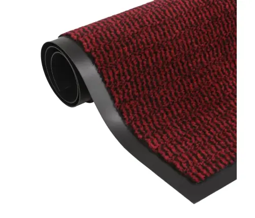 Durų Kilimėlis, Kvadratinis, Dygsniuotas, 40X60cm Raudonas