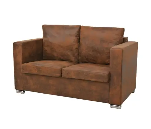 Dīvānu Komplekts, 2 Gab., Mākslīgā Zamšāda Vidaxl