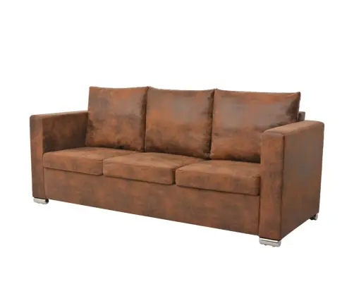 Sofos Komplektas, 2D., Dirbtinė Zomšos Oda