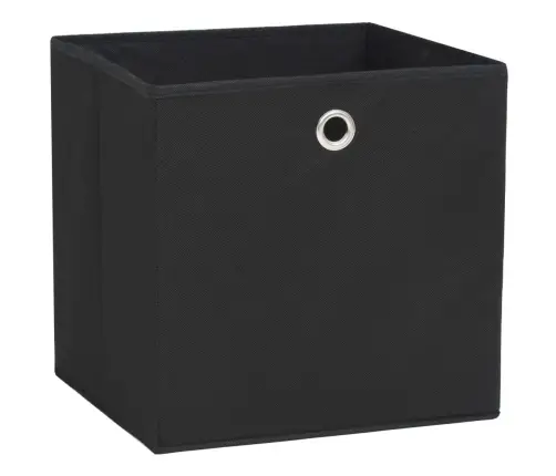 Mittekootud Kangast Hoiukastid 10 Tk 32 X 32 X 32 cm Must