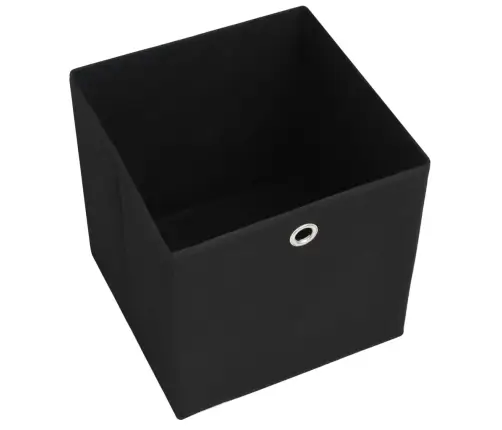 Mittekootud Kangast Hoiukastid 10 Tk 32 X 32 X 32 cm Must