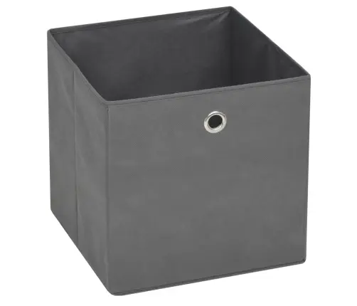 Uzglabāšanas Kastes, 4 Gab., Neausts Pelēks Audums, 32X32X32 Cm Vidaxl