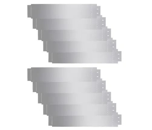 Zāliena Apmales, 10 Gab., Cinkots Tērauds, 100X20 Cm Vidaxl