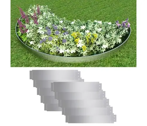 Zāliena Apmales, 10 Gab., Cinkots Tērauds, 100X20 Cm Vidaxl