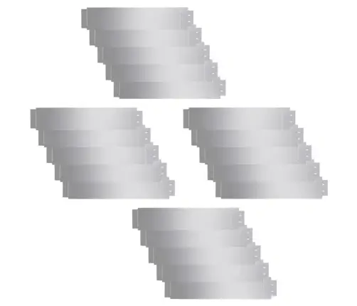 Zāliena Apmales, 20 Gab., Cinkots Tērauds, 100X20 Cm Vidaxl