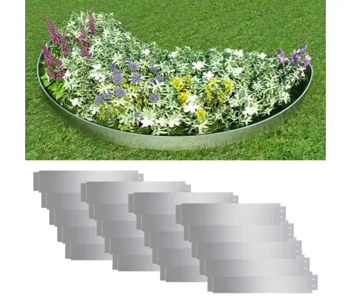 Zāliena Apmales, 20 Gab., Cinkots Tērauds, 100X20 Cm Vidaxl