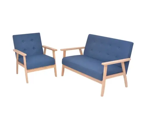 2-Osaline Diivanikomplekt Kangast, Sinine