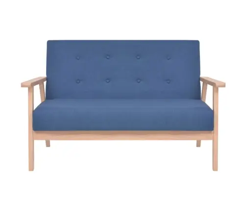 Dīvānu Komplekts, 2 Gab., Zils Audums Vidaxl