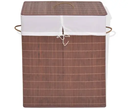 Veļas Grozs, Taisnstūra Forma, Brūns Bambuss Vidaxl