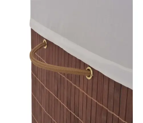 Veļas Grozs, Taisnstūra Forma, Brūns Bambuss Vidaxl