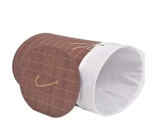 Veļas Grozs, Ovāla Forma, Brūns Bambuss Vidaxl