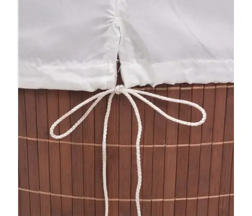 Veļas Grozs, Ovāla Forma, Brūns Bambuss Vidaxl