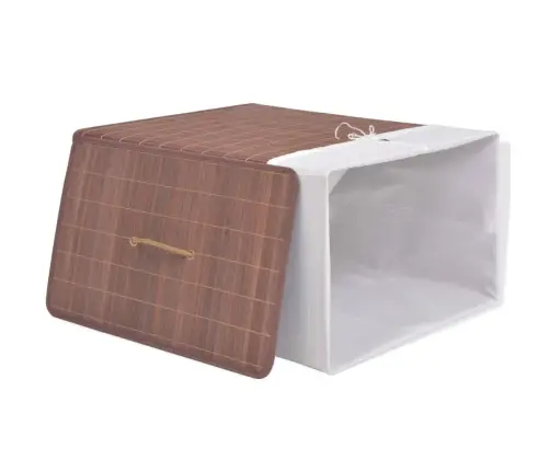 Skalbinių Krepšys, Rudas, Bambukas, Stačiakampis