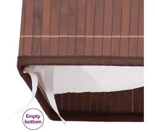 Skalbinių Krepšys, Rudas, Bambukas, Stačiakampis