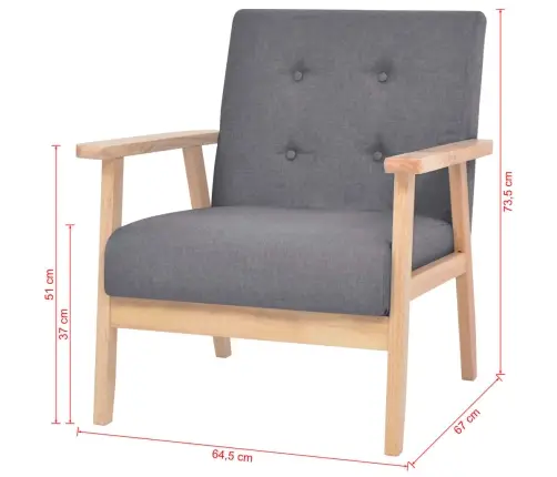 Diivanikomplekt 2 Tk Kangast, Tumehall