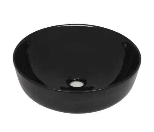 Izlietne, 41,5X13,5 Cm, Apaļa, Melna Keramika Vidaxl