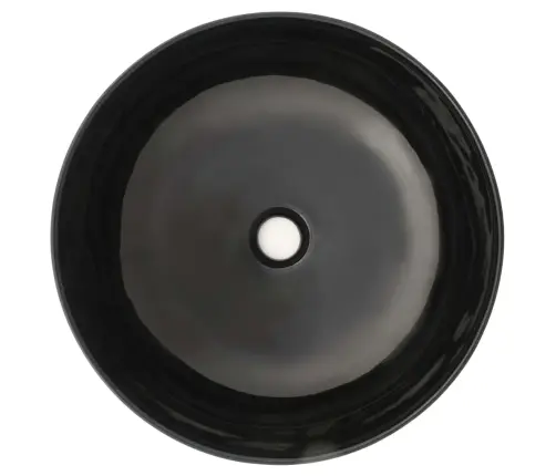Izlietne, 41,5X13,5 Cm, Apaļa, Melna Keramika Vidaxl