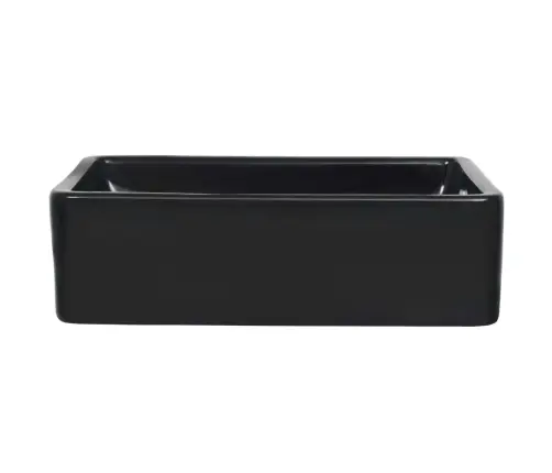 Izlietne, 41X30X12 Cm, Taisnstūra Formas, Melna Keramika Vidaxl