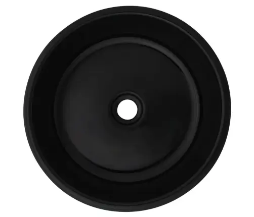 Izlietne, 42X12 Cm, Apaļa, Melna Keramika Vidaxl