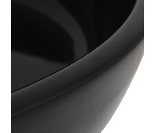 Izlietne, 42X12 Cm, Apaļa, Melna Keramika Vidaxl