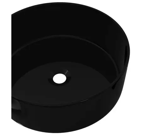 Izlietne, 40X15 Cm, Apaļa, Melna Keramika Vidaxl