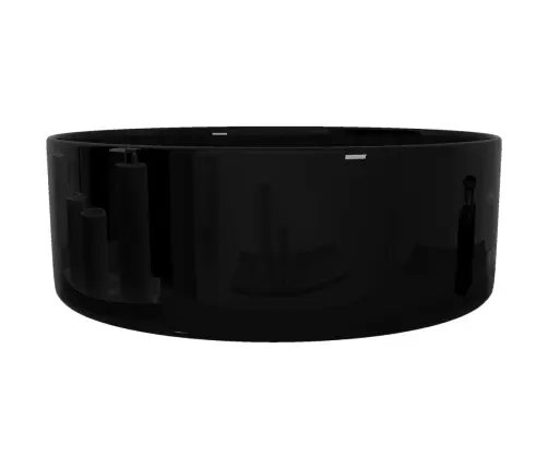 Izlietne, 40X15 Cm, Apaļa, Melna Keramika Vidaxl
