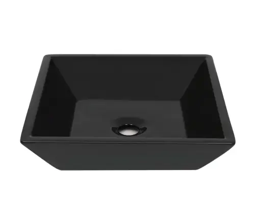 Praustuvas, Keramika, Kvadratinis, Juodas, 41,5X41,5X12Cm