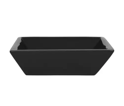 Praustuvas, Keramika, Kvadratinis, Juodas, 41,5X41,5X12Cm