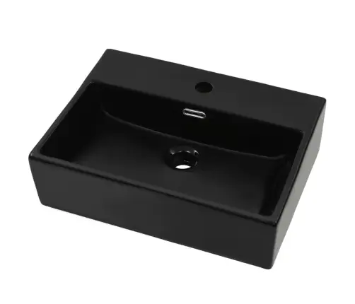 Praustuvas, Juodas, 51,5X38,5X15cm Keramika