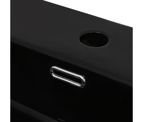 Praustuvas, Juodas, 51,5X38,5X15cm Keramika