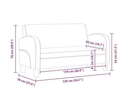 2-Kohaline Diivan, Kunstseemisnahast, Pruun