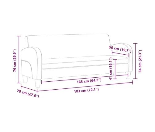 Dīvāns, Trīsvietīgs, Mākslīga Zamšāda, Brūns Vidaxl Dīvāns, Trīsvietīgs, Mākslīga Zamšāda, Brūns Vidaxl