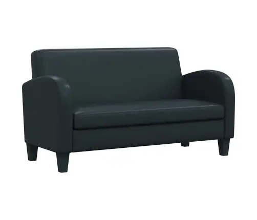 Dīvāns, Divvietīgs, Melna Mākslīgā Āda Vidaxl