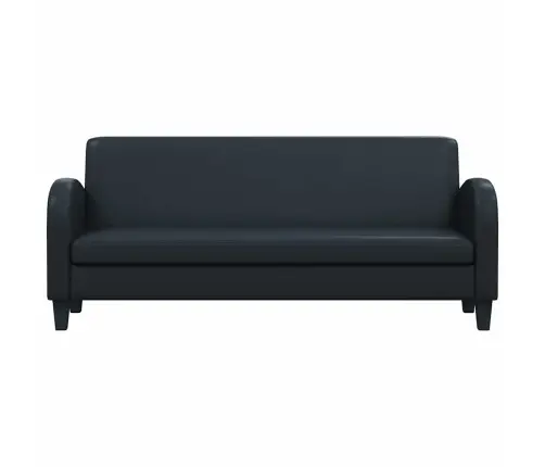 3-Kohaline Diivan, Kunstnahk, Must