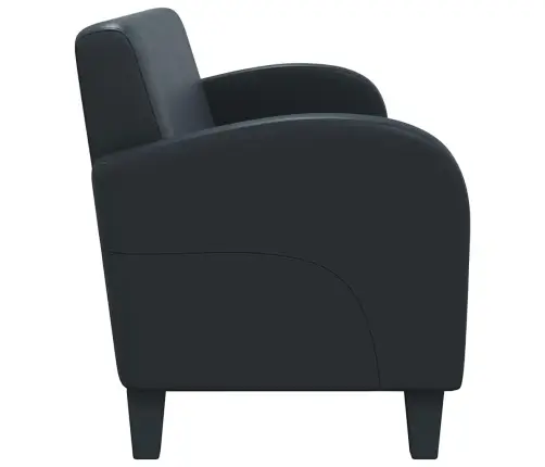 3-Kohaline Diivan, Kunstnahk, Must