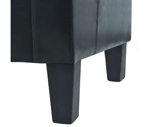 3-Kohaline Diivan, Kunstnahk, Must