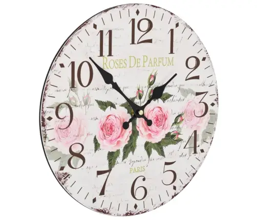Vintāžas Sienas Pulkstenis, Zieds, 30 Cm Vidaxl