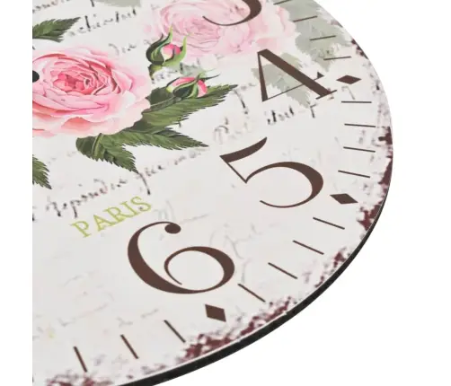 Vintāžas Sienas Pulkstenis, Zieds, 30 Cm Vidaxl