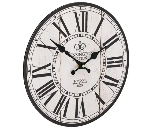 Sieninis Laikrodis Virtuvei, 30cm Vintažinio Dizaino, Londonas