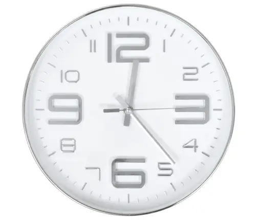 Sienas Pulkstenis, 30 Cm, Sudraba Krāsa Vidaxl