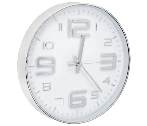 Sienas Pulkstenis, 30 Cm, Sudraba Krāsa Vidaxl