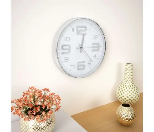 Sienas Pulkstenis, 30 Cm, Sudraba Krāsa Vidaxl