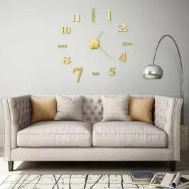 3D Seinakell, Modernne Disain, 100 Cm Xxl Kuldne