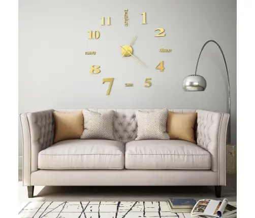 3D Seinakell, Modernne Disain, 100 Cm Xxl Kuldne